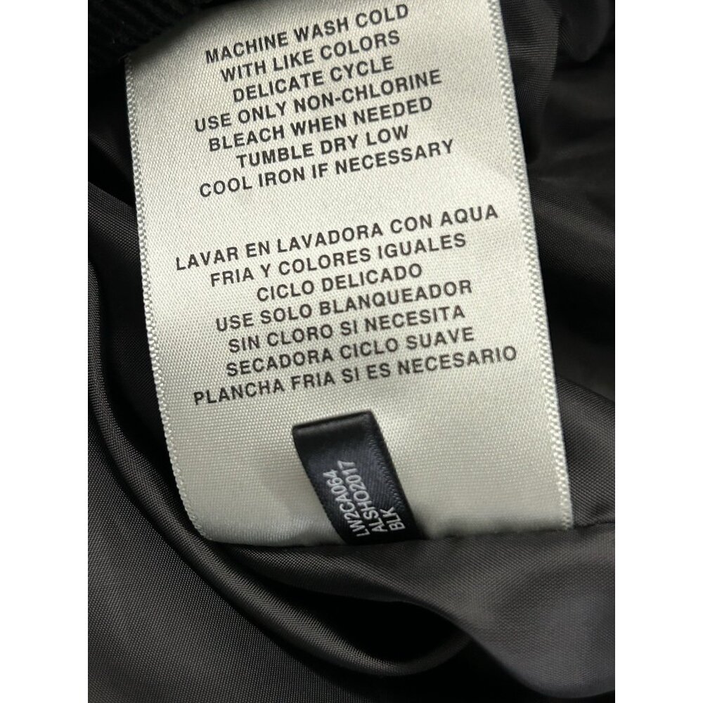 Levi Strauss Women's Size Medium Black Corduroy Puffer Coat Full Zip Lined - Picture 14 of 15
